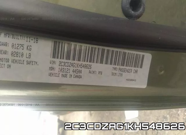 2C3CDZAG1KH548626 фото 10