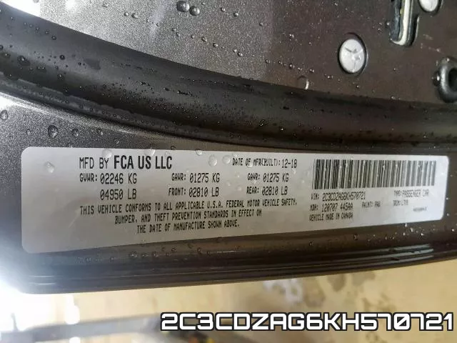 2C3CDZAG6KH570721 фото 2