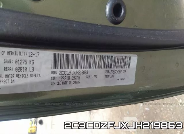 2C3CDZFJXJH219863 фото 10