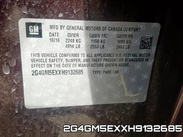 2G4GM5EXXH9132685 фото 2