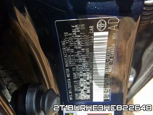 2T1BURHE3HC822648 фото 2