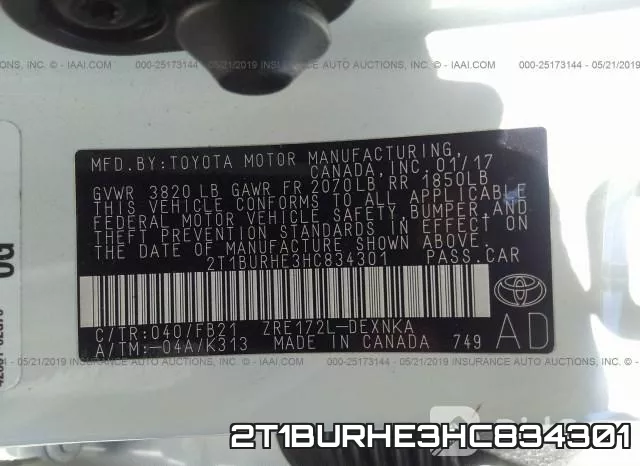 2T1BURHE3HC834301 фото 10