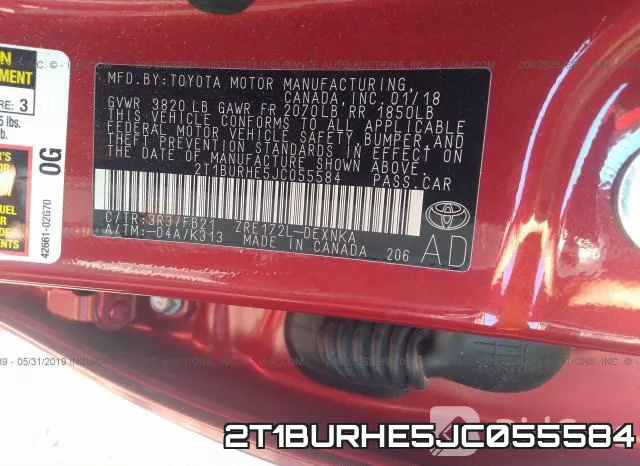 2T1BURHE5JC055584 фото 10