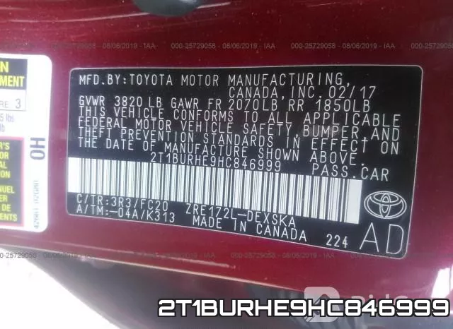 2T1BURHE9HC846999 фото 10