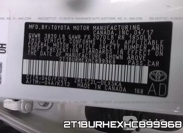 2T1BURHEXHC899968 фото 10