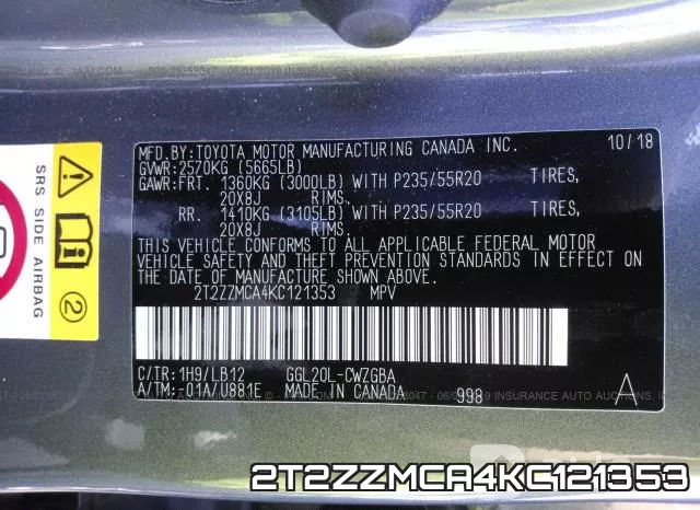 2T2ZZMCA4KC121353 фото 10