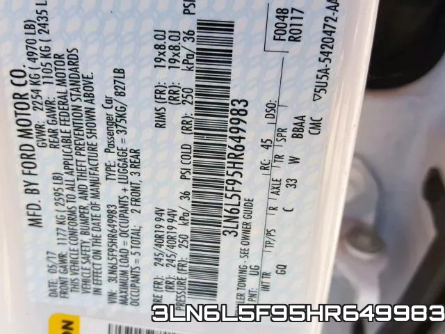 3LN6L5F95HR649983 фото 2
