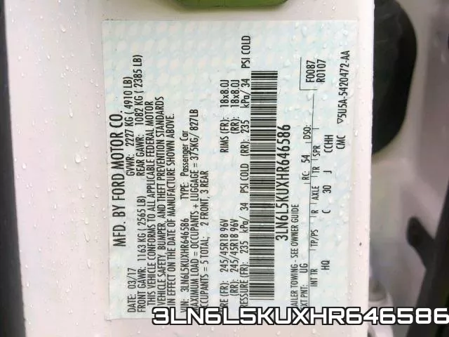 3LN6L5KUXHR646586 фото 2