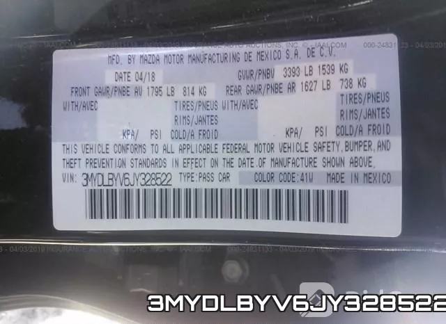 3MYDLBYV6JY328522 фото 10