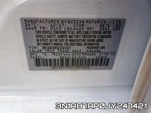 3N1AB7AP0JY247421 фото 2