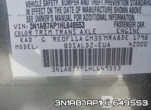3N1AB7AP1HL649553 фото 10