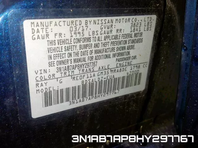 3N1AB7AP8HY297767 фото 2