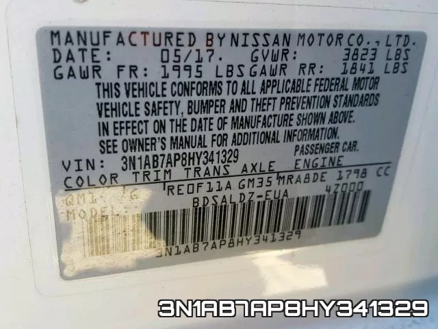 3N1AB7AP8HY341329 фото 2