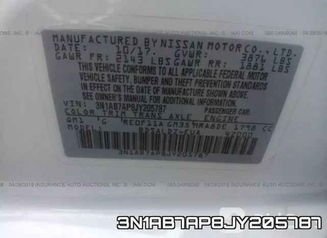 3N1AB7AP8JY205787 фото 10