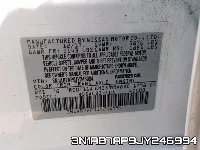 3N1AB7AP9JY246994 фото 2
