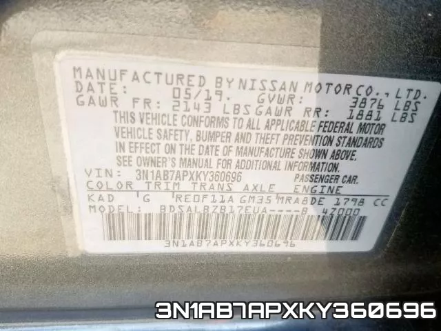 3N1AB7APXKY360696 фото 2
