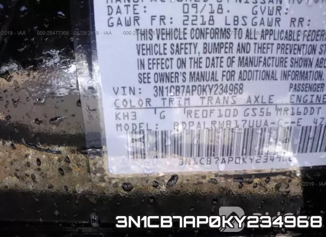 3N1CB7AP0KY234968 фото 10