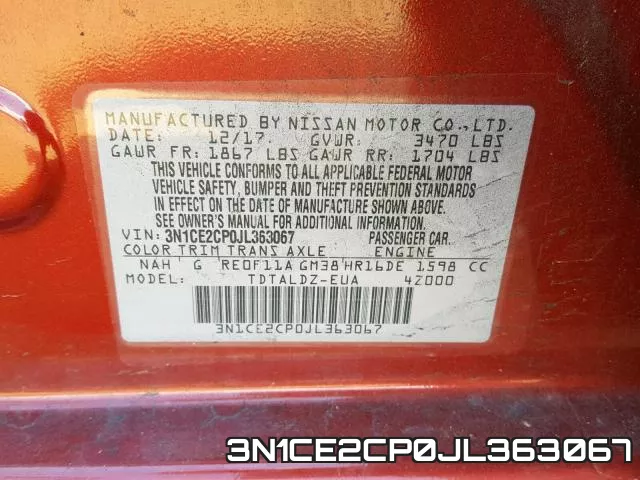 3N1CE2CP0JL363067 фото 2