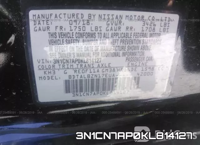 3N1CN7AP0KL814127 фото 10