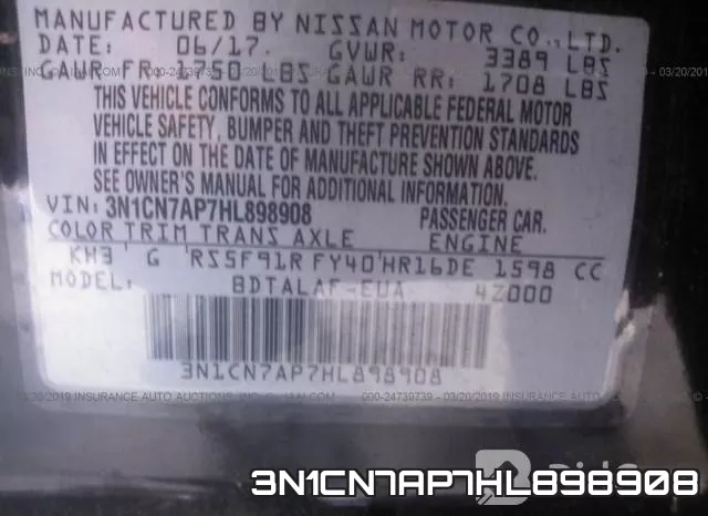 3N1CN7AP7HL898908 фото 10