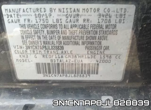 3N1CN7AP8JL828839 фото 10