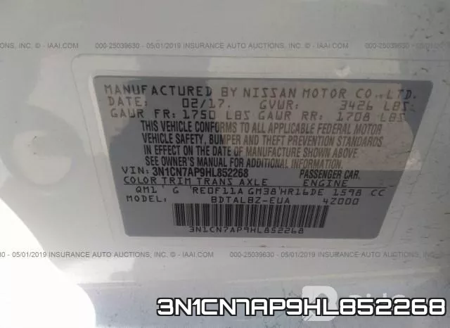3N1CN7AP9HL852268 фото 10