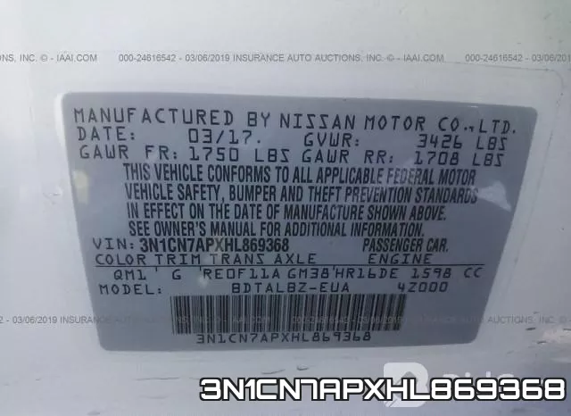 3N1CN7APXHL869368 фото 10