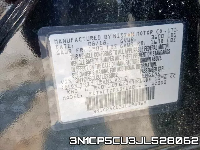 3N1CP5CU3JL528062 фото 2
