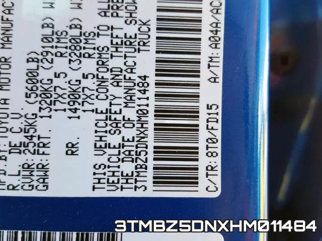 3TMBZ5DNXHM011484 фото 2