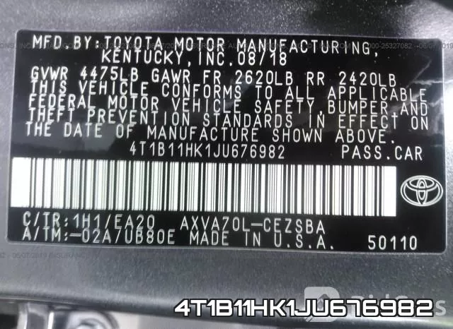 4T1B11HK1JU676982 фото 10