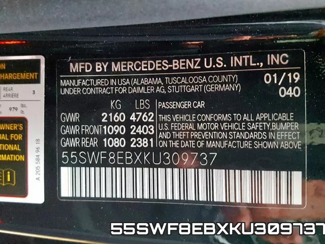 55SWF8EBXKU309737 фото 2
