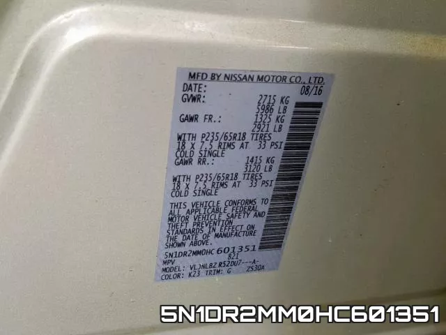 5N1DR2MM0HC601351 фото 2