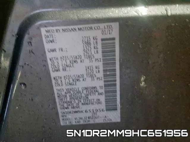 5N1DR2MM9HC651956 фото 2