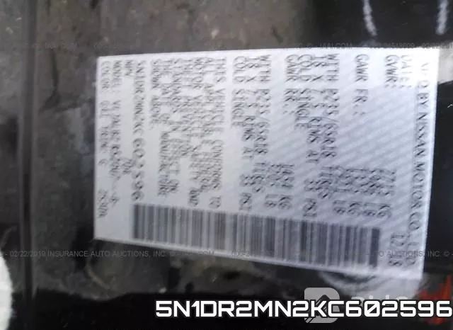 5N1DR2MN2KC602596 фото 10