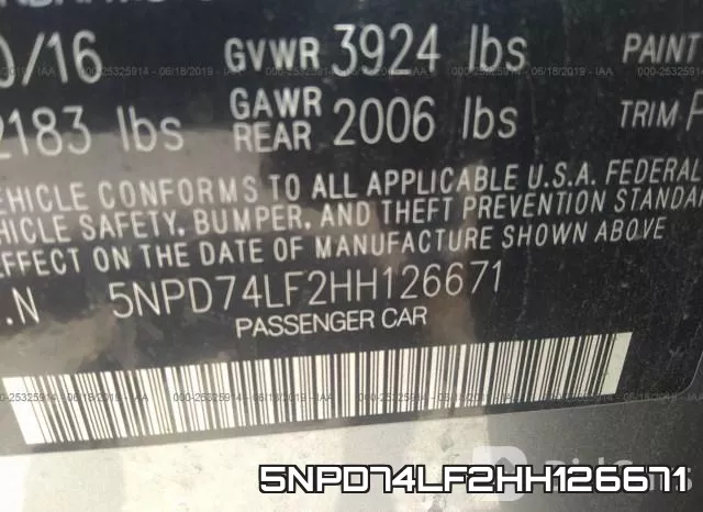 5NPD74LF2HH126671 фото 10