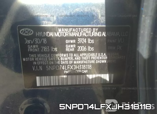 5NPD74LFXJH318118 фото 10