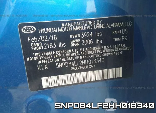 5NPD84LF2HH018340 фото 10
