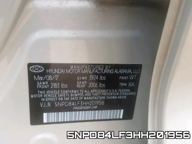 5NPD84LF3HH201956 фото 2