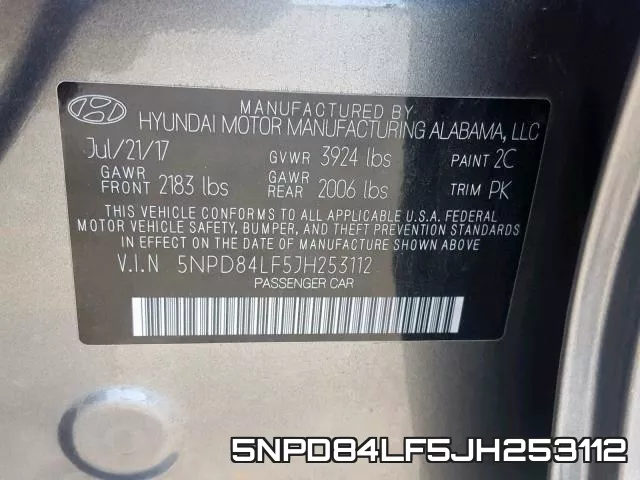 5NPD84LF5JH253112 фото 2