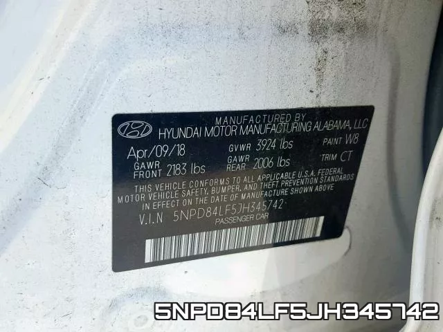5NPD84LF5JH345742 фото 2