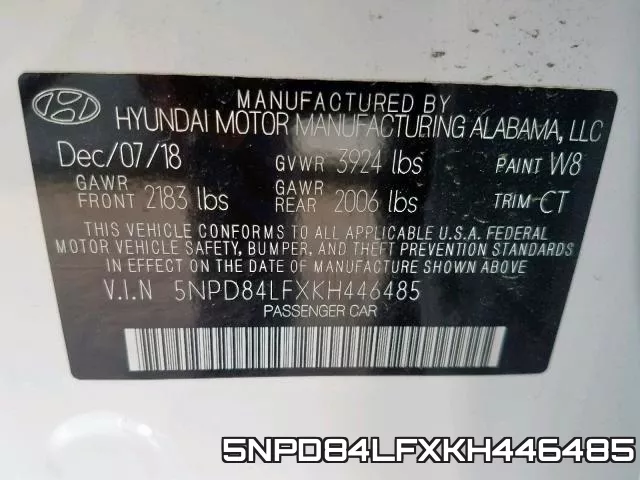 5NPD84LFXKH446485 фото 2