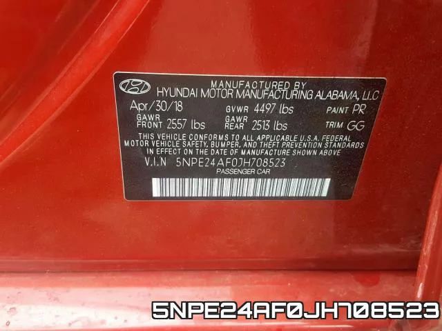 5NPE24AF0JH708523 фото 2