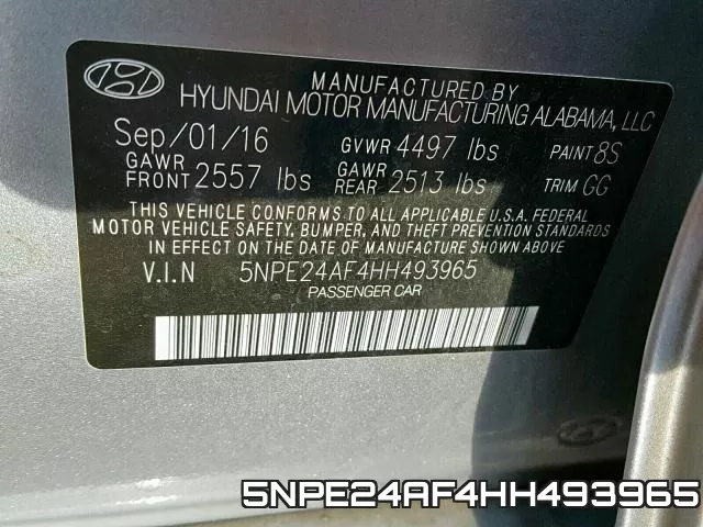5NPE24AF4HH493965 фото 2