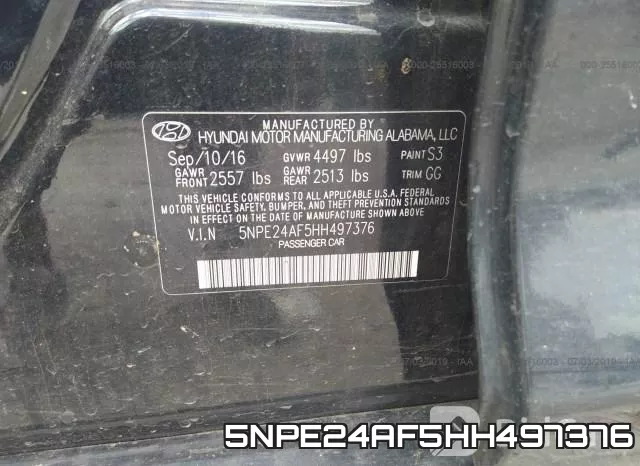 5NPE24AF5HH497376 фото 10