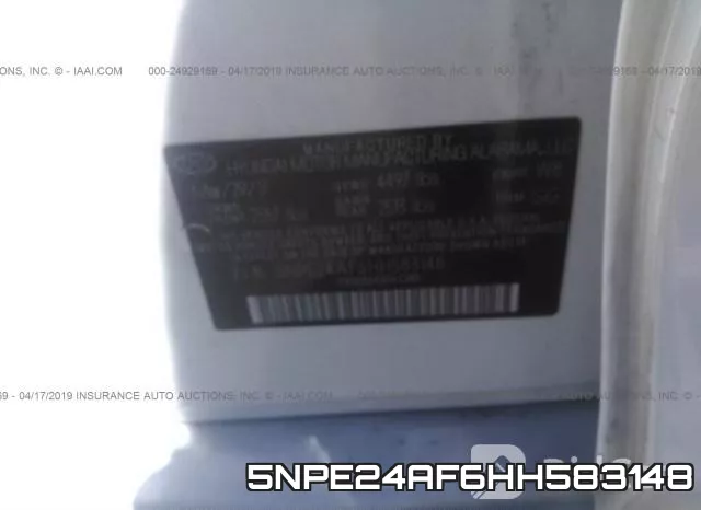 5NPE24AF6HH583148 фото 10