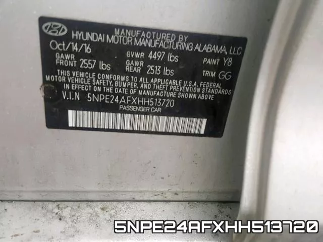 5NPE24AFXHH513720 фото 2