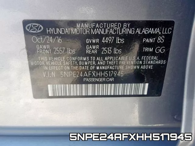 5NPE24AFXHH517945 фото 2