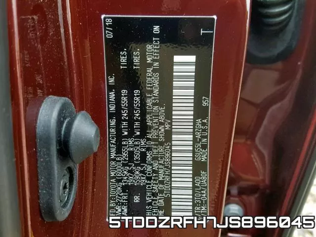 5TDDZRFH7JS896045 фото 2