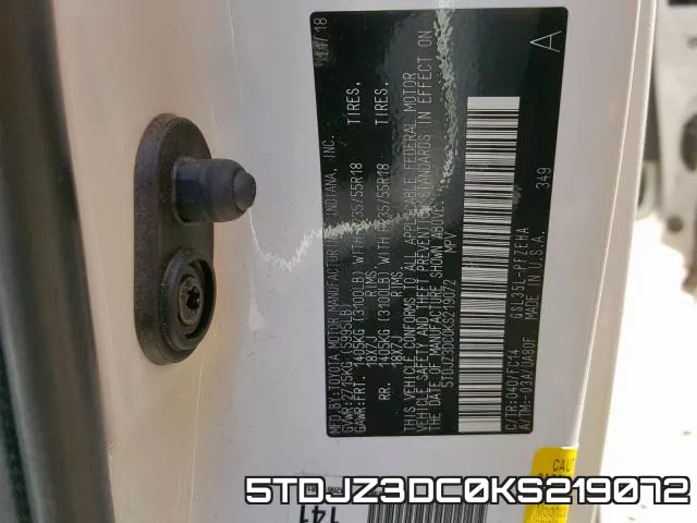 5TDJZ3DC0KS219072 фото 2