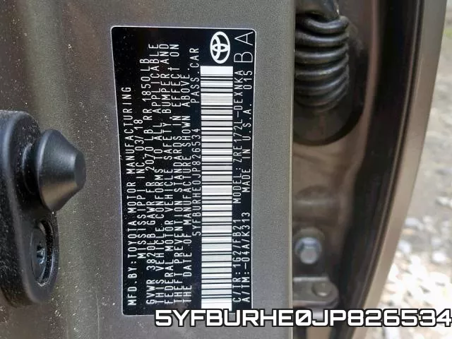 5YFBURHE0JP826534 фото 2